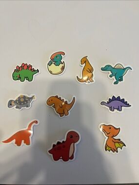 Colorful Dinosaur Sticker Pack - Assorted Bright Dino Characters